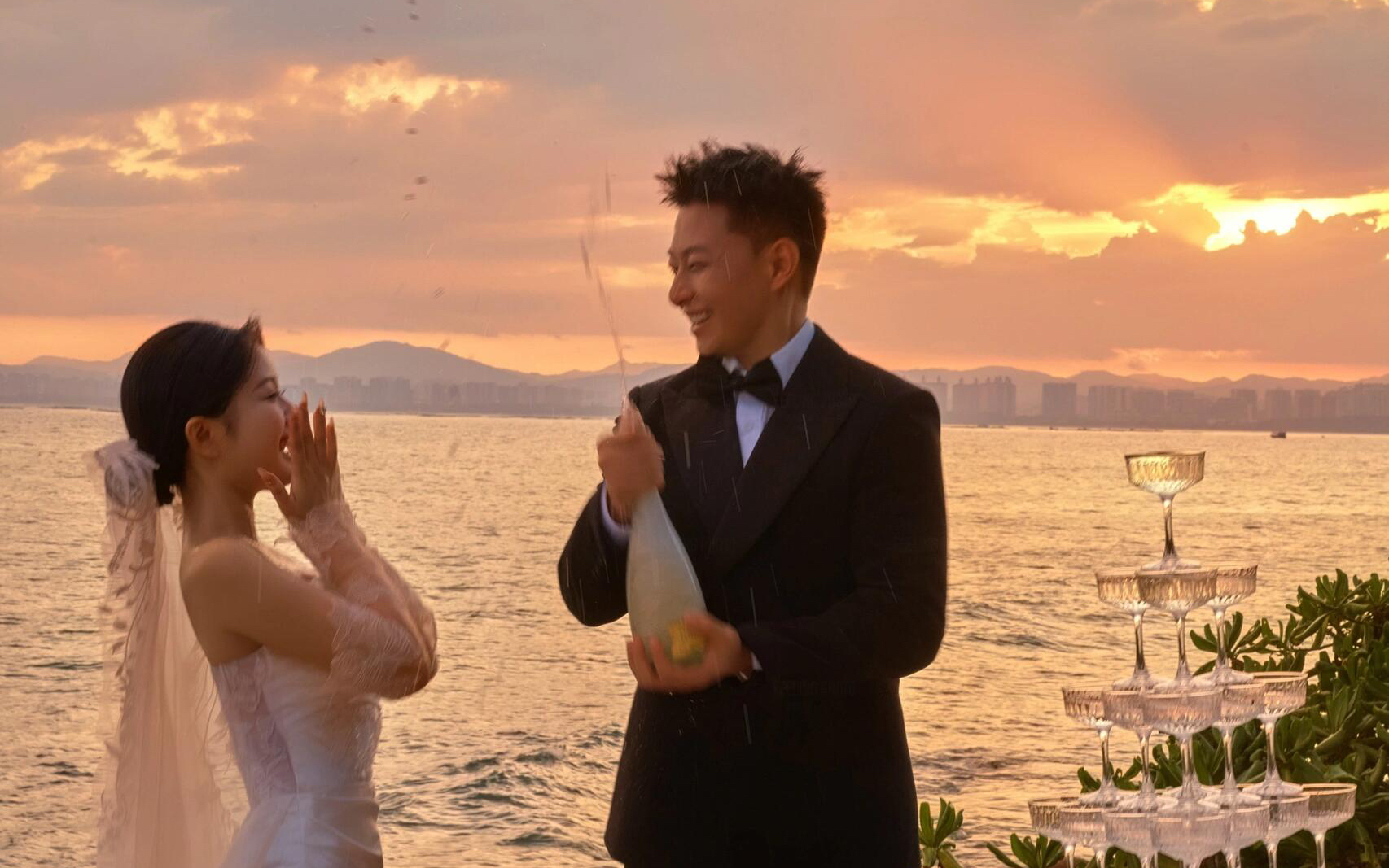 冬日，夕阳，晚风，和你