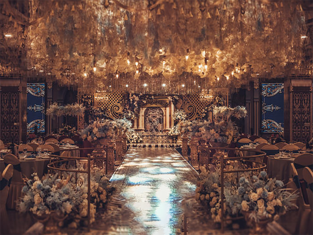 【山月星河】蓝金圣庭风格主题婚礼|轻奢定制