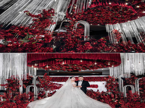 【纯爱】  浪漫大气的西式红色婚礼