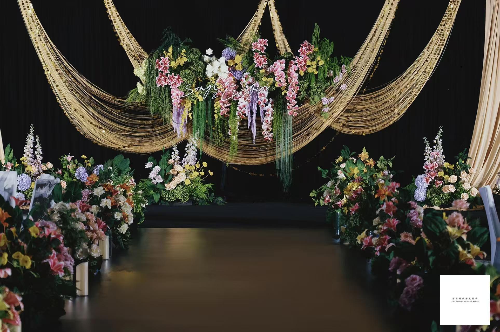 金沙老錢流蘇簡約森系室內(nèi)婚禮策劃