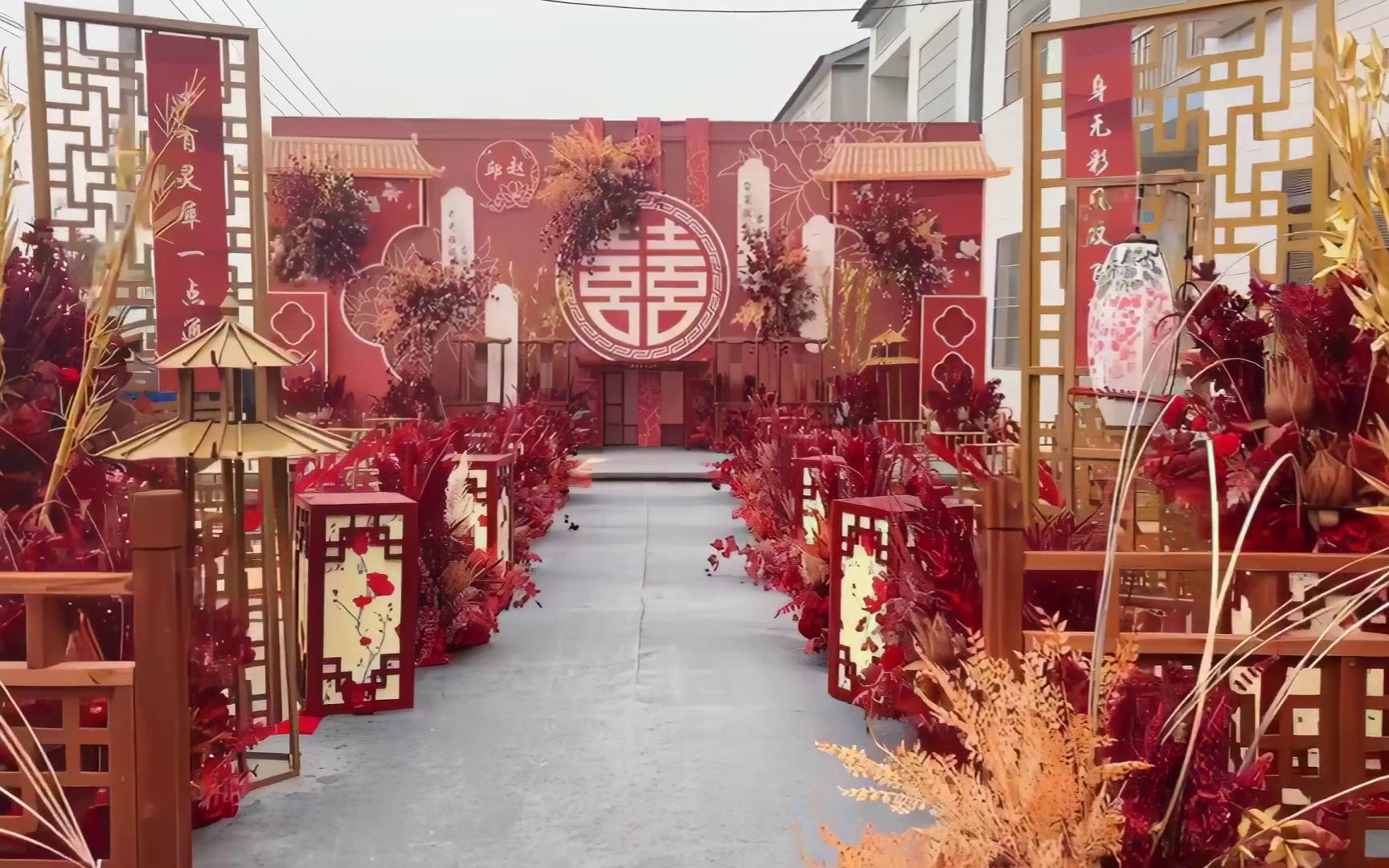 浪漫紫色油画风莫奈花园婚礼