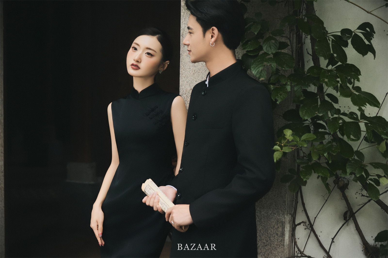 民国风婚照青砖黛瓦间，黑旗袍与爱共谱岁月