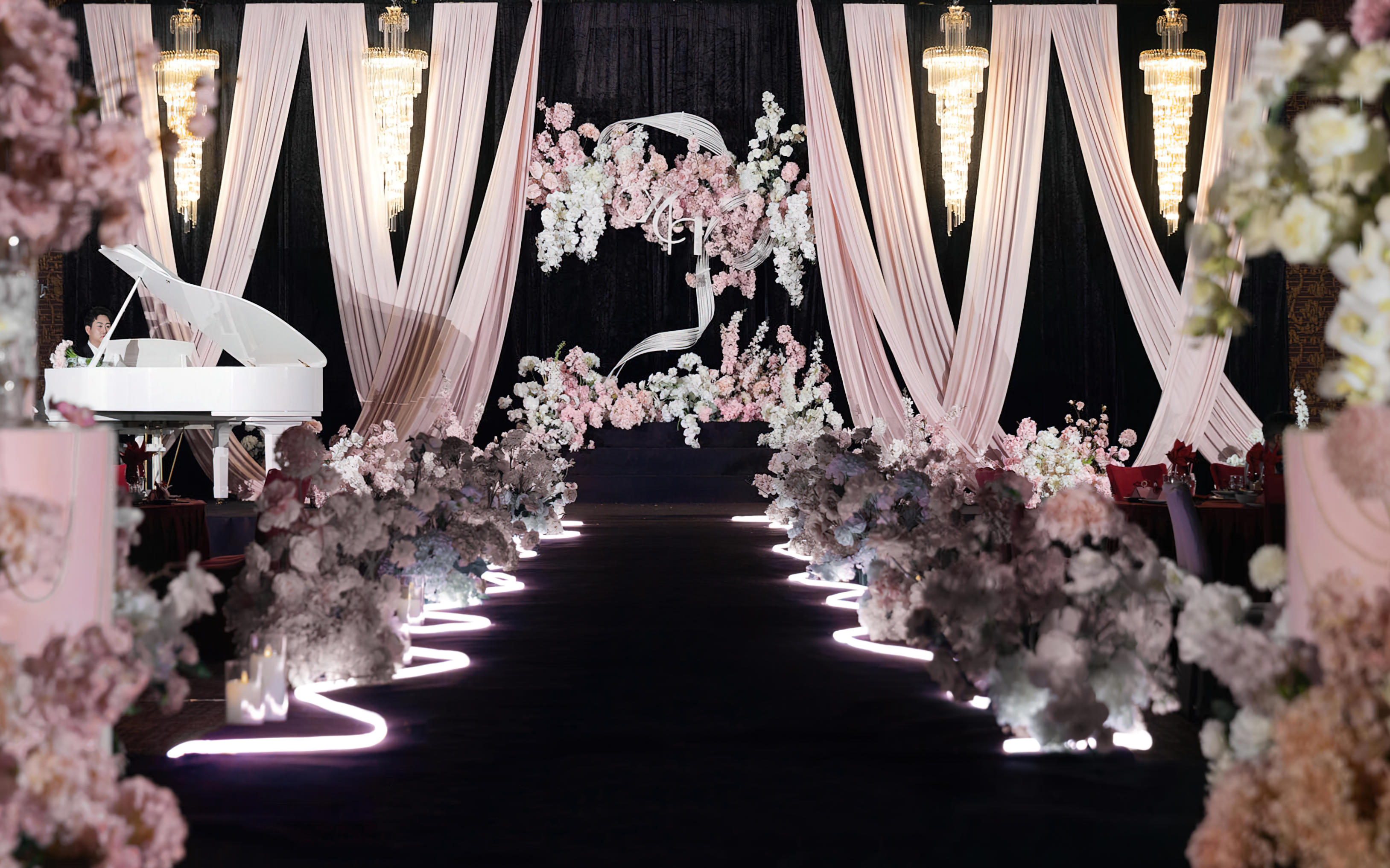 [景星门]粉色韩系布幔婚礼