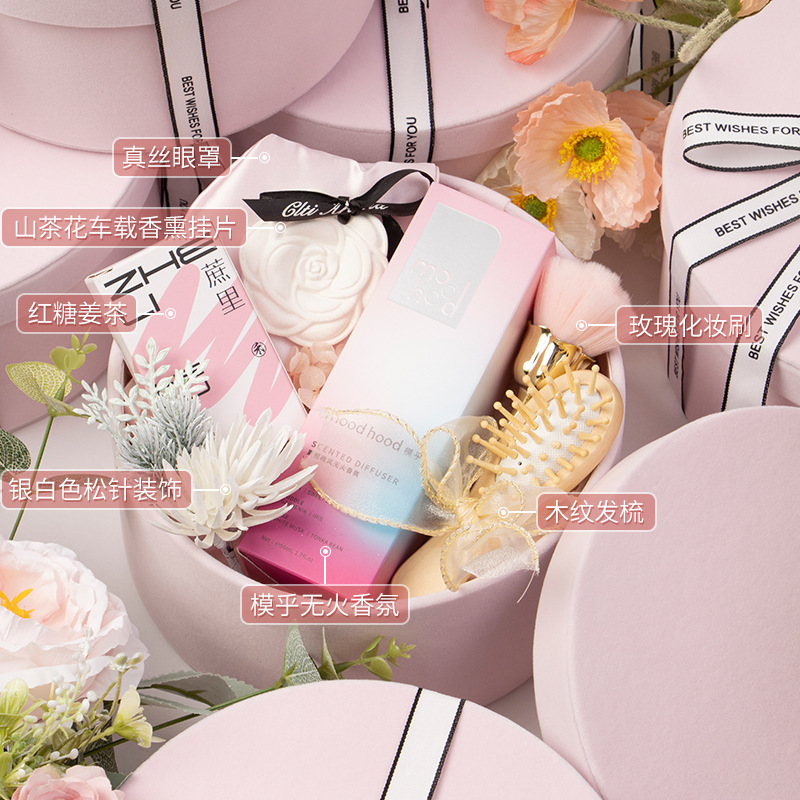 【高品質(zhì)推薦】絲絨浪漫圓桶伴娘伴手禮
