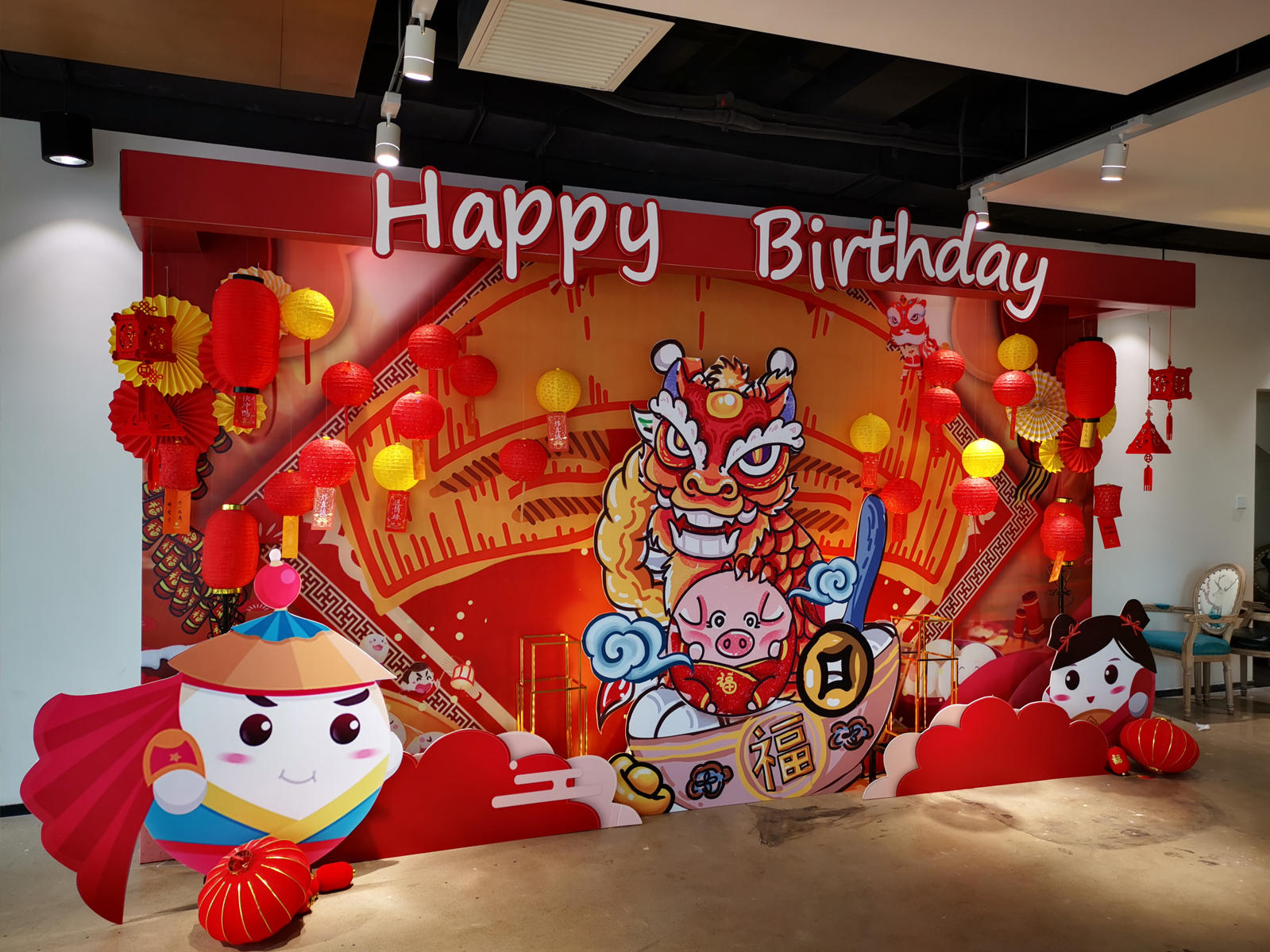 宝宝百日宴，宝宝生日宴主题现场布置