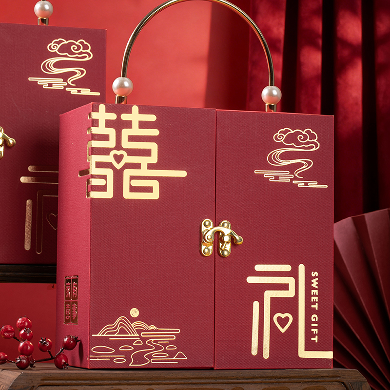 珠玉滿堂圓環(huán)禮盒 結(jié)婚婚禮賓客回禮實用手提禮盒