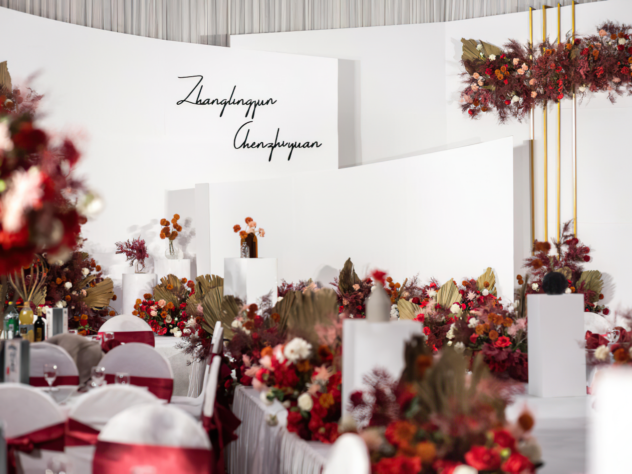 简约高级红白色系婚礼/倾城伊人婚礼