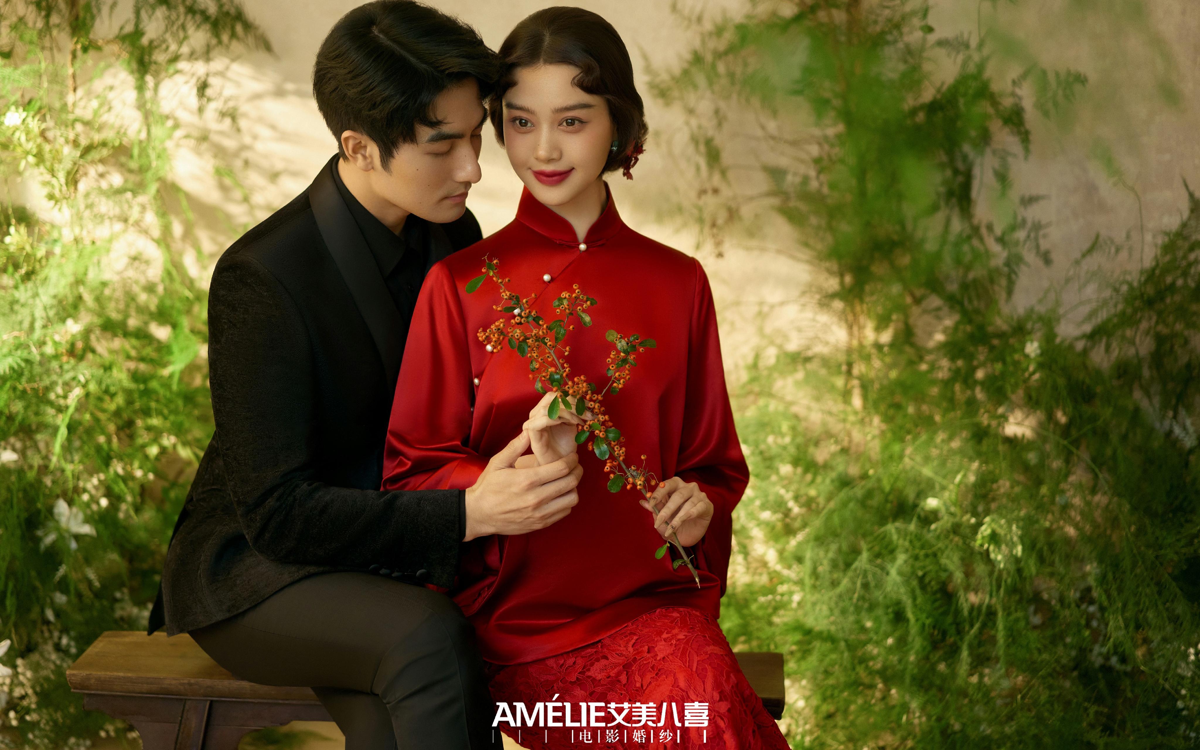 新中式花房婚照！红韵拉满🏮