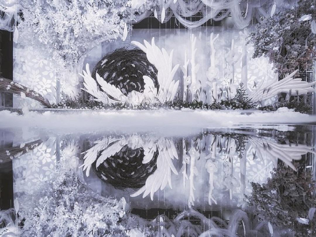 奢华梦幻白色羽翼个性婚礼