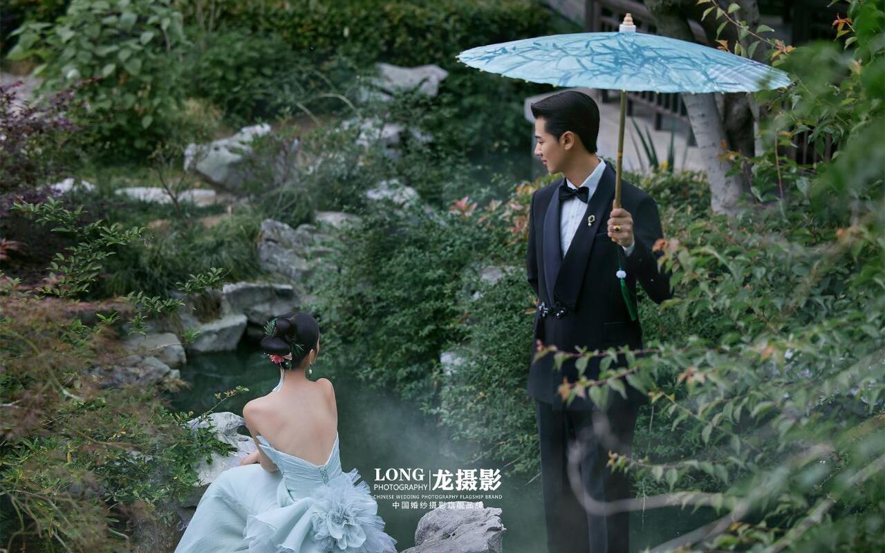 【西北龙摄影】婉约新中式园林婚纱照