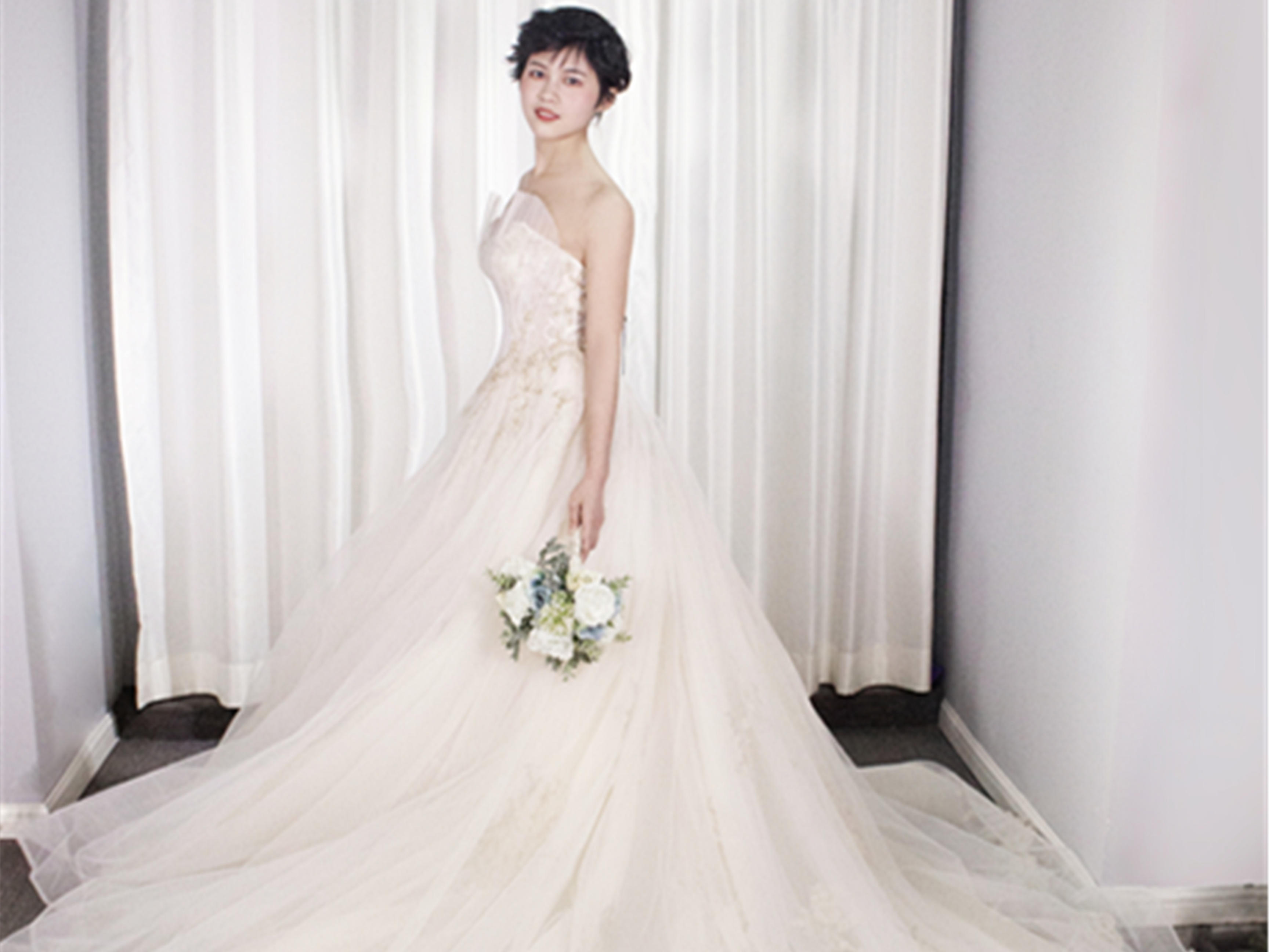 【L.LAN铃蘭】心形贝壳设计仪式主纱