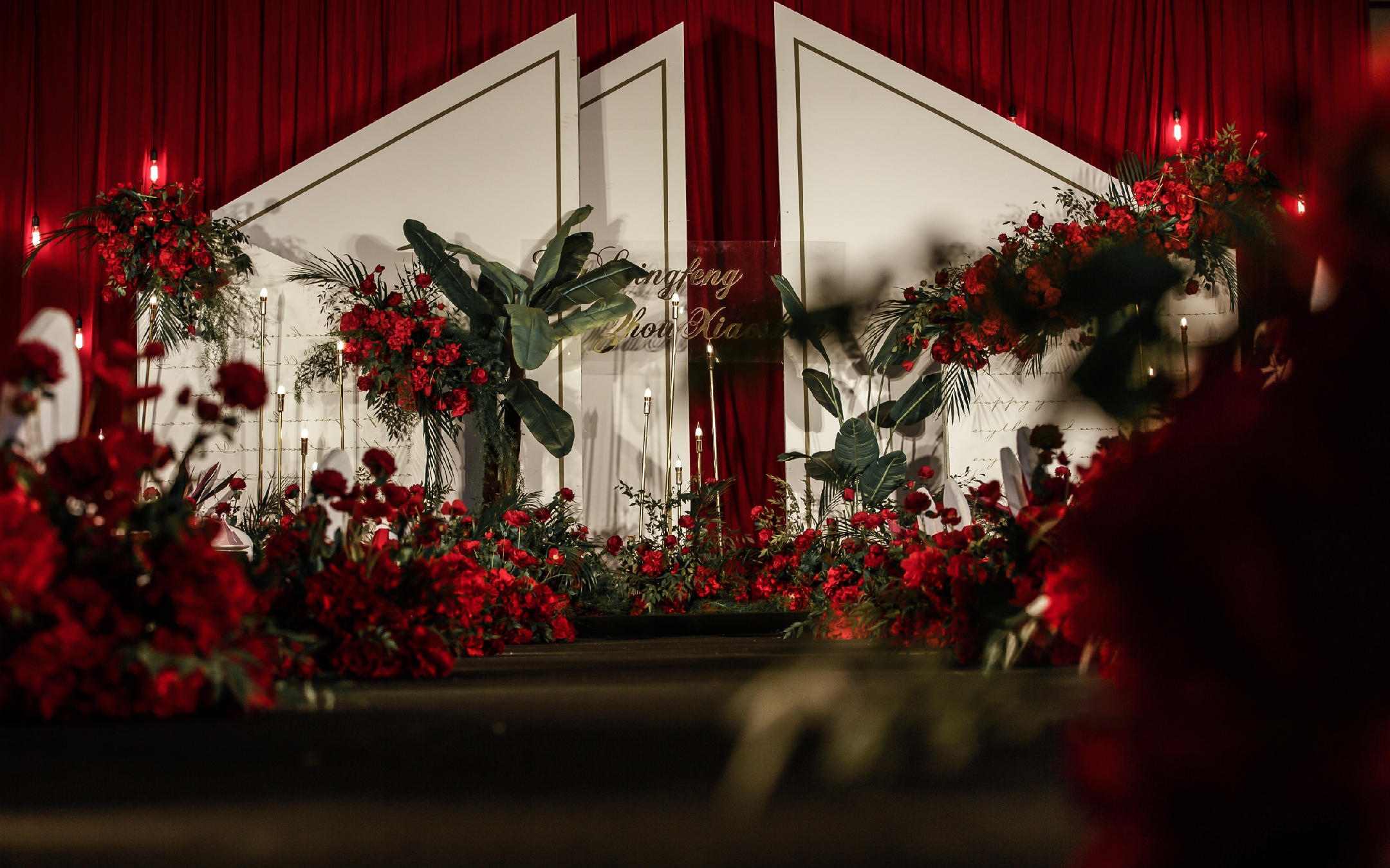 #浪漫主义婚礼#红白色系#把我的心给你