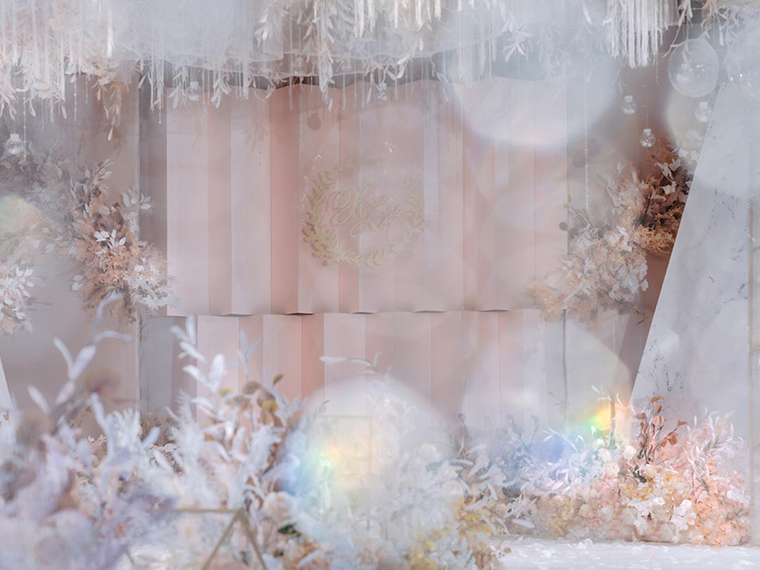 【温馨森系】粉色花丛中的小浪漫 花式帘幔的爱情