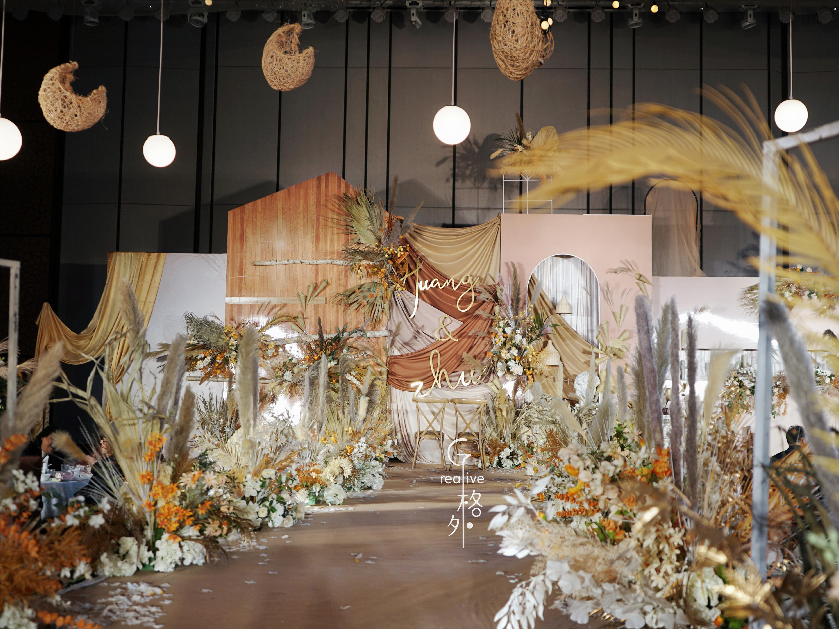 焦糖玛奇朵色系婚礼客片  含现场视频