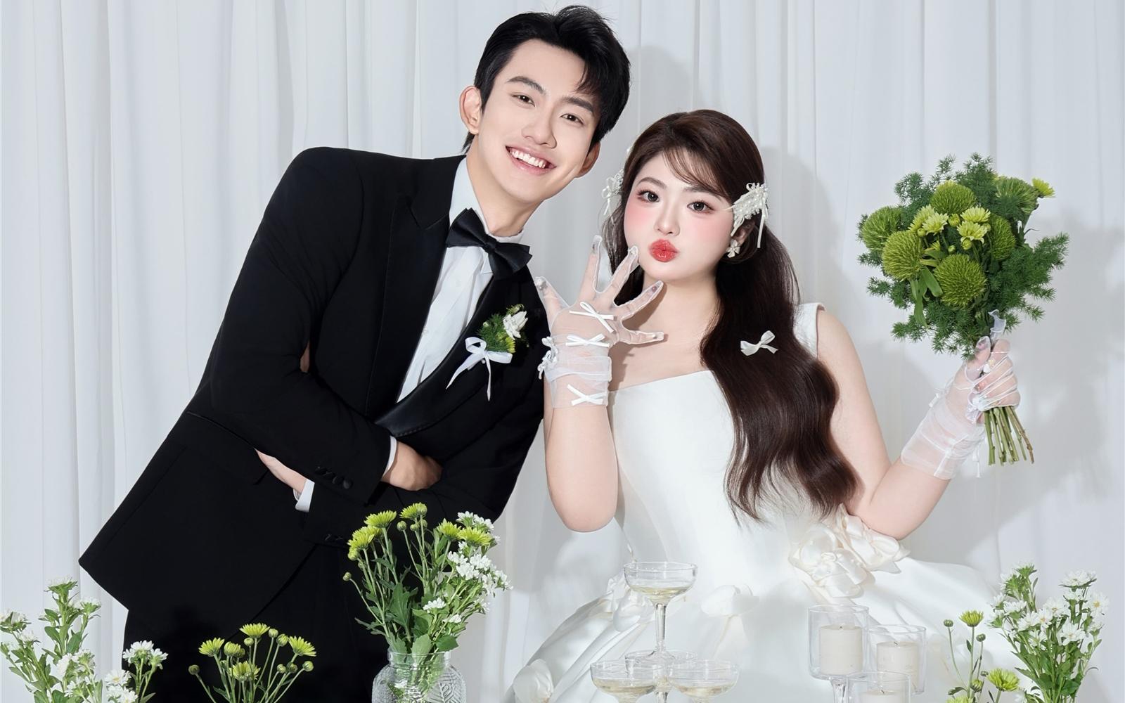 超适合大码女孩的韩式婚纱照！氛围感好绝