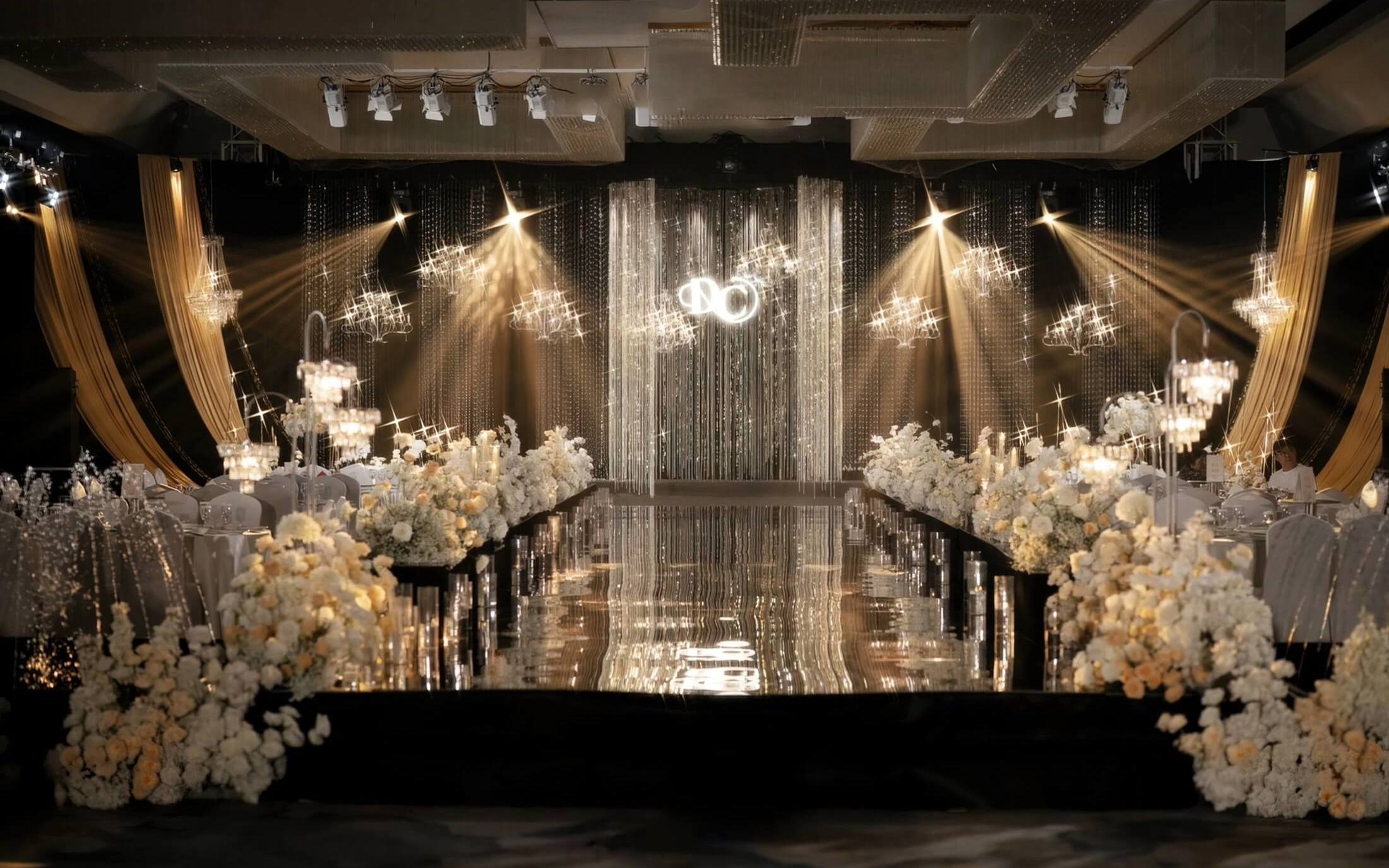 黑金水晶亮片老錢風(fēng)婚禮