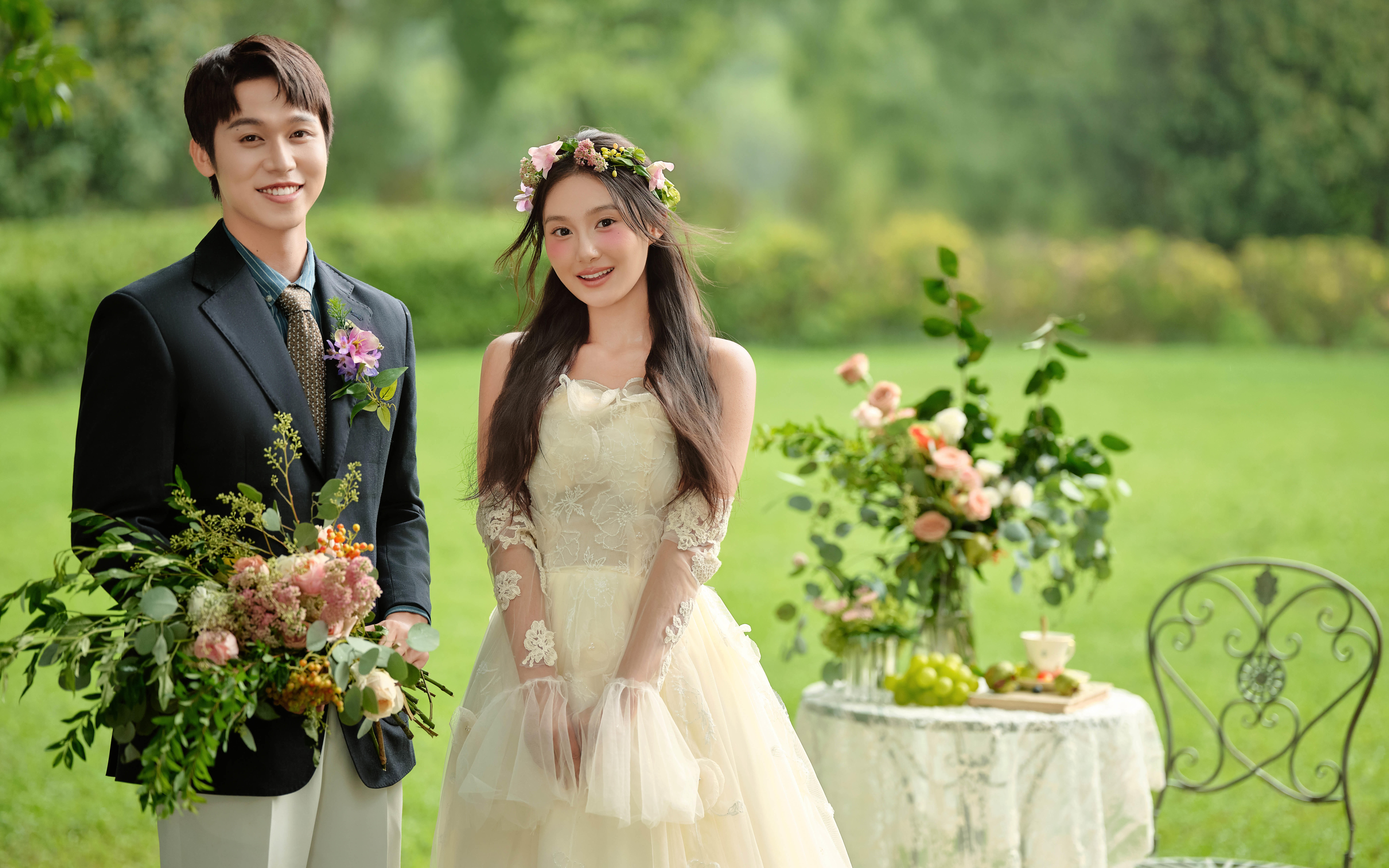 花間絮語/浪漫高雅的法式森系婚紗照