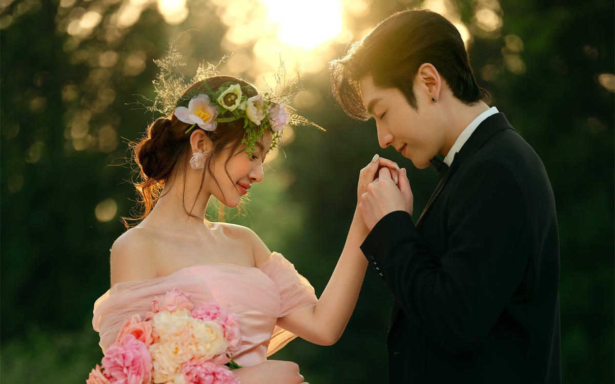 【D视觉摄影】在绿色结界里签收心动，森系婚纱照