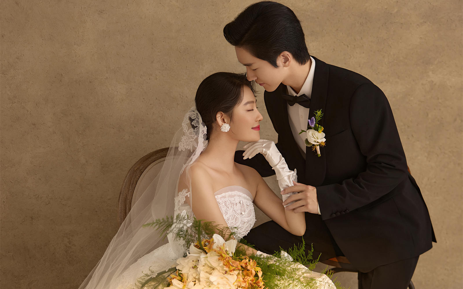 一眼爱上❤少女韩式主纱真的太甜啦