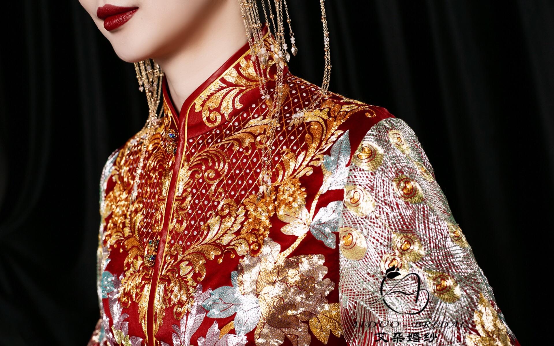 艾朵婚纱中式秀禾鸾凤和鸣