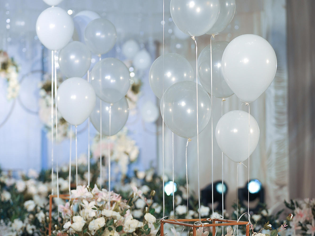 蓝白色西式小清新婚礼 公安龙凤呈祥婚庆