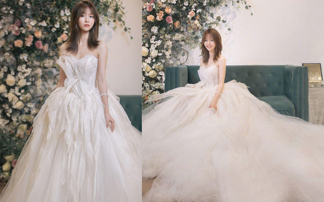 #FZI芳子婚纱# 最好年华，为你披上曼妙的婚纱