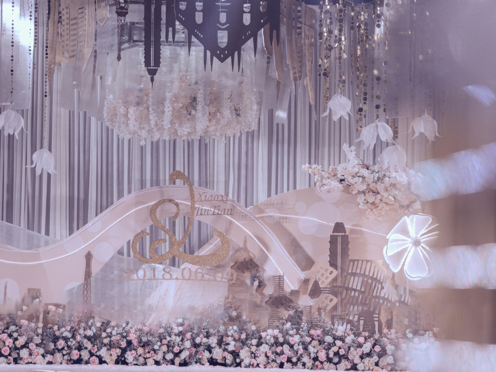 【2021新年巨献】香槟灰唯美主题+婚车布置+补