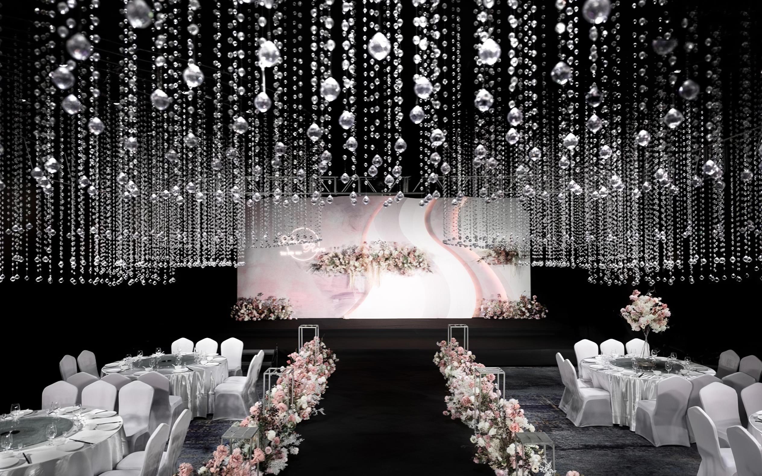 【StayReal】韩式|粉色|水晶吊顶婚礼