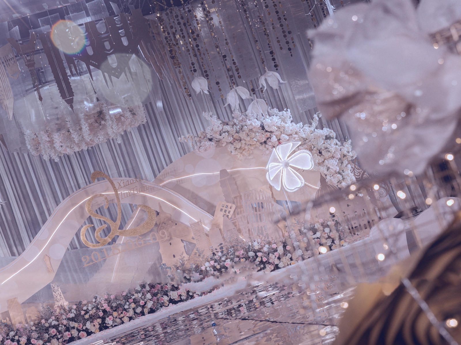 【2021新年巨献】香槟灰唯美主题+婚车布置+补