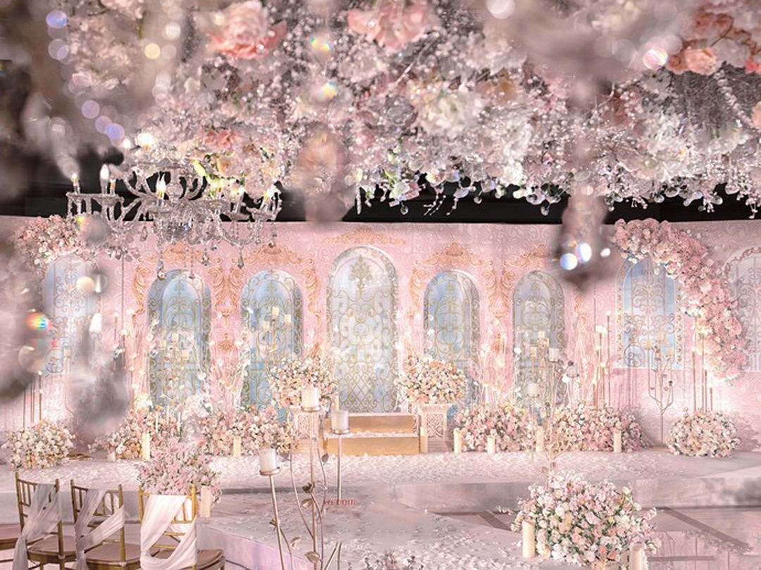 ｛蔚蓝婚礼｝包含四大金刚 粉色欧式城堡质感婚礼