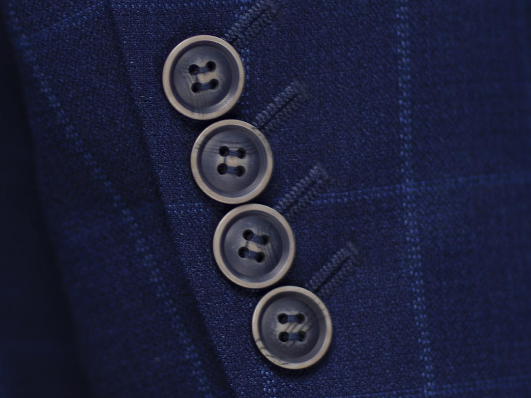 10%CA宝蓝色格纹八件套