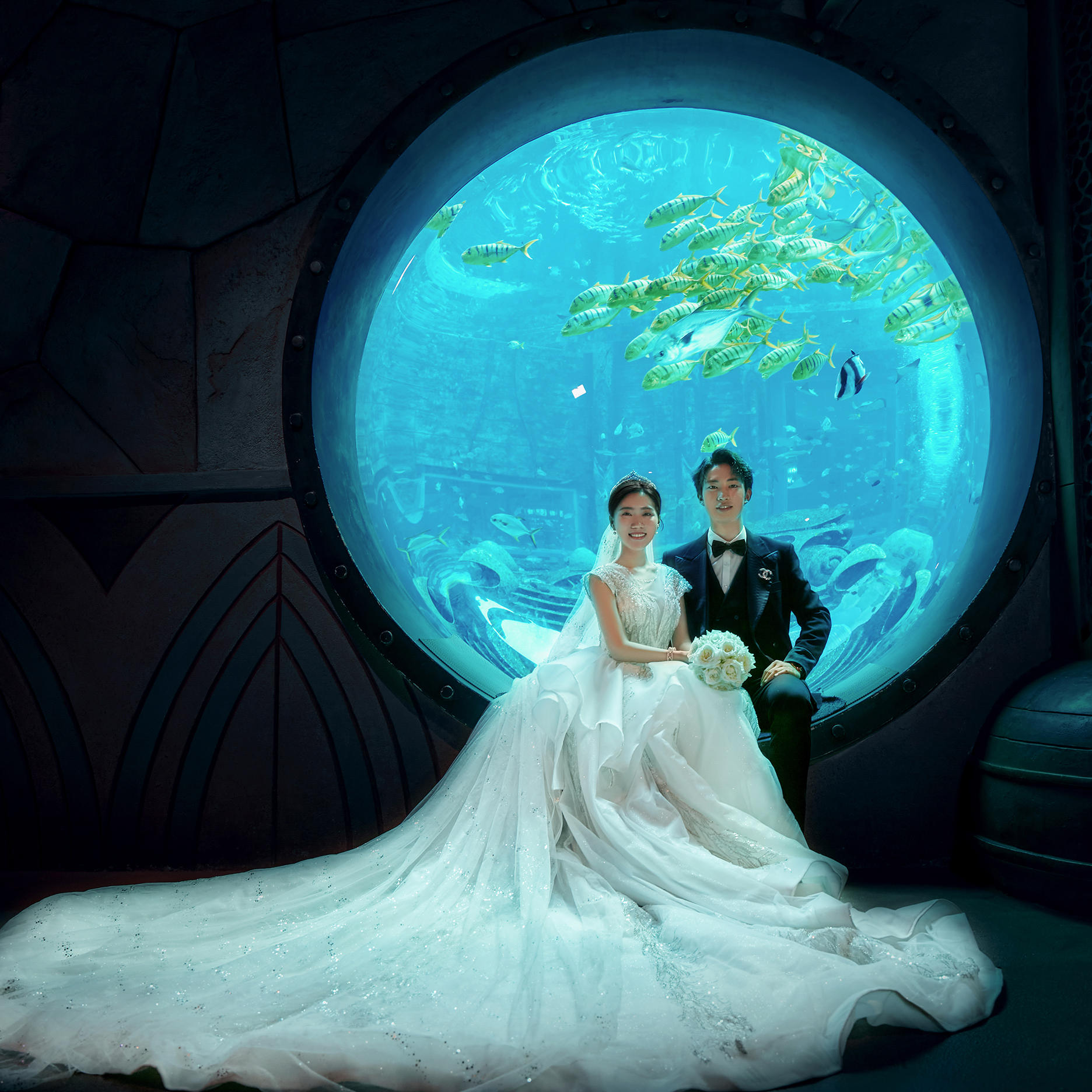 亚特兰蒂斯水族馆+海底餐厅+游艇出海+订制微电影