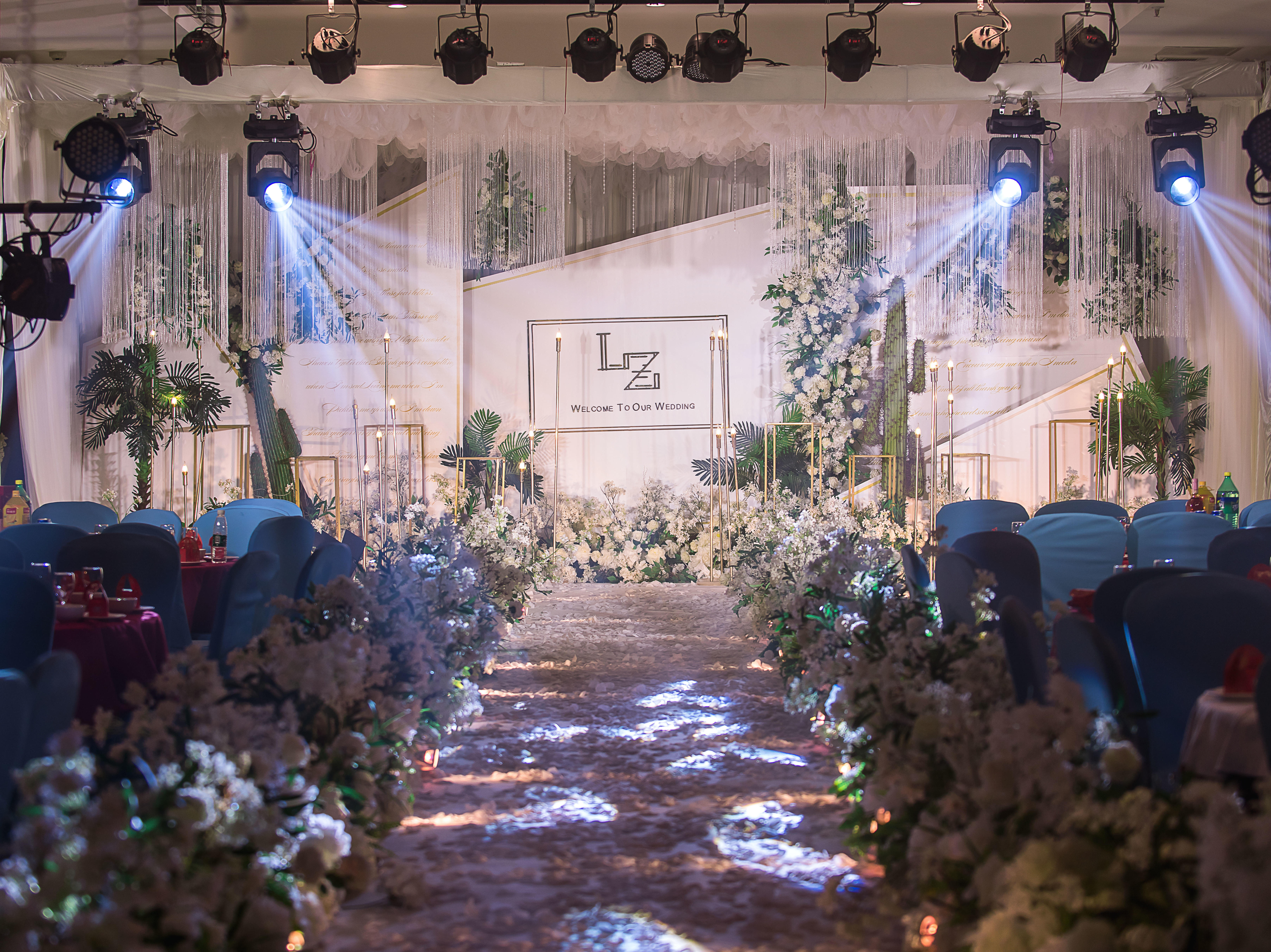 十里烂漫一切都是爱情最初的模样白色香槟色主题婚礼