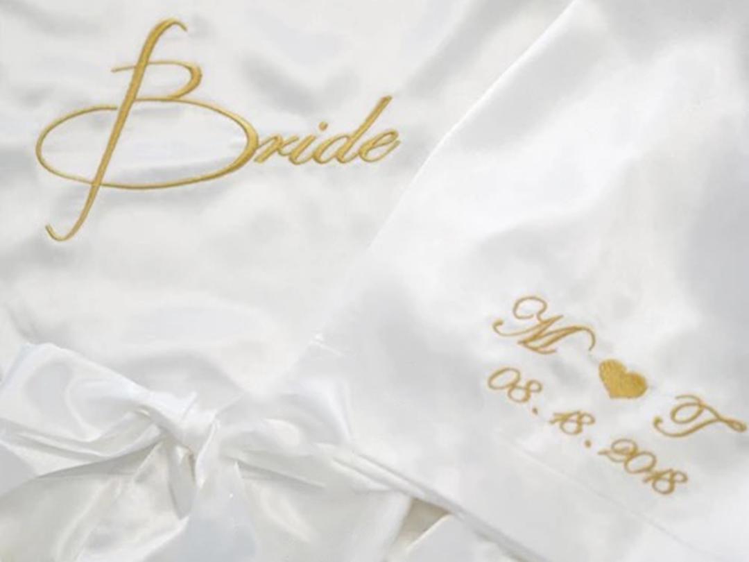 【定制】进口高定头纱+全手工刺绣婚礼晨袍