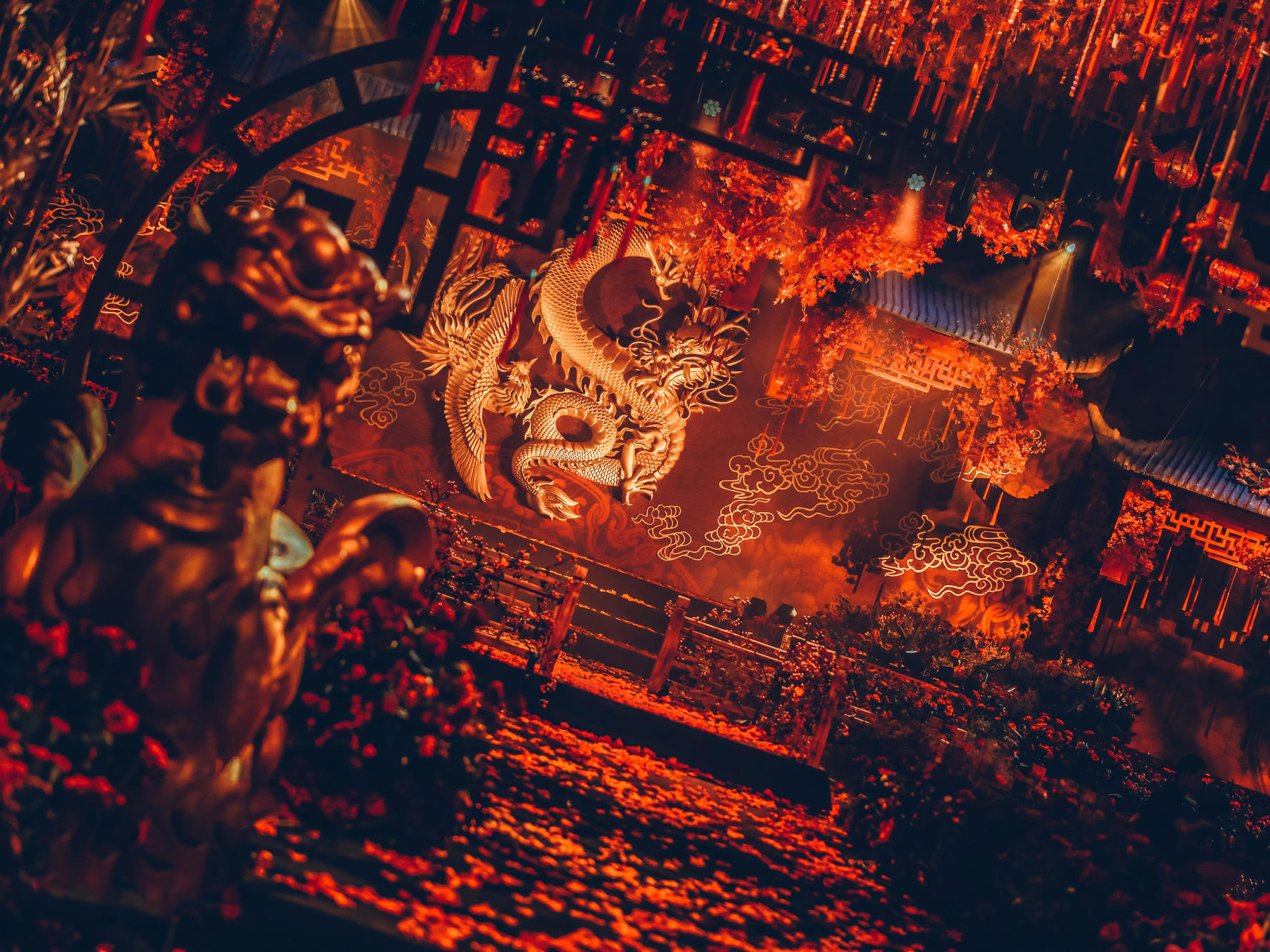 红金奢华宫殿奢美婚礼婚庆中式主题