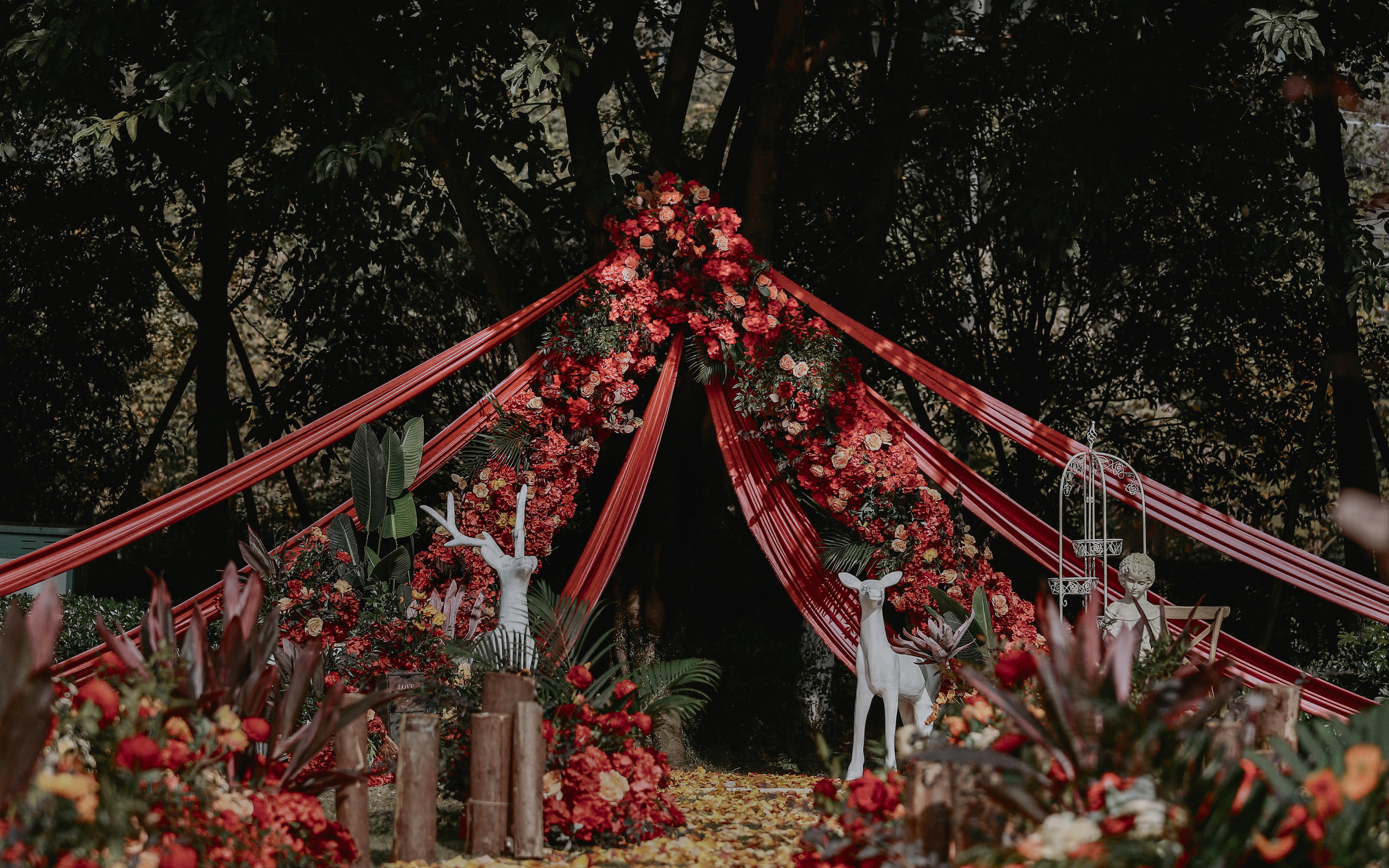 棕红色复古婚礼/创意造型设计