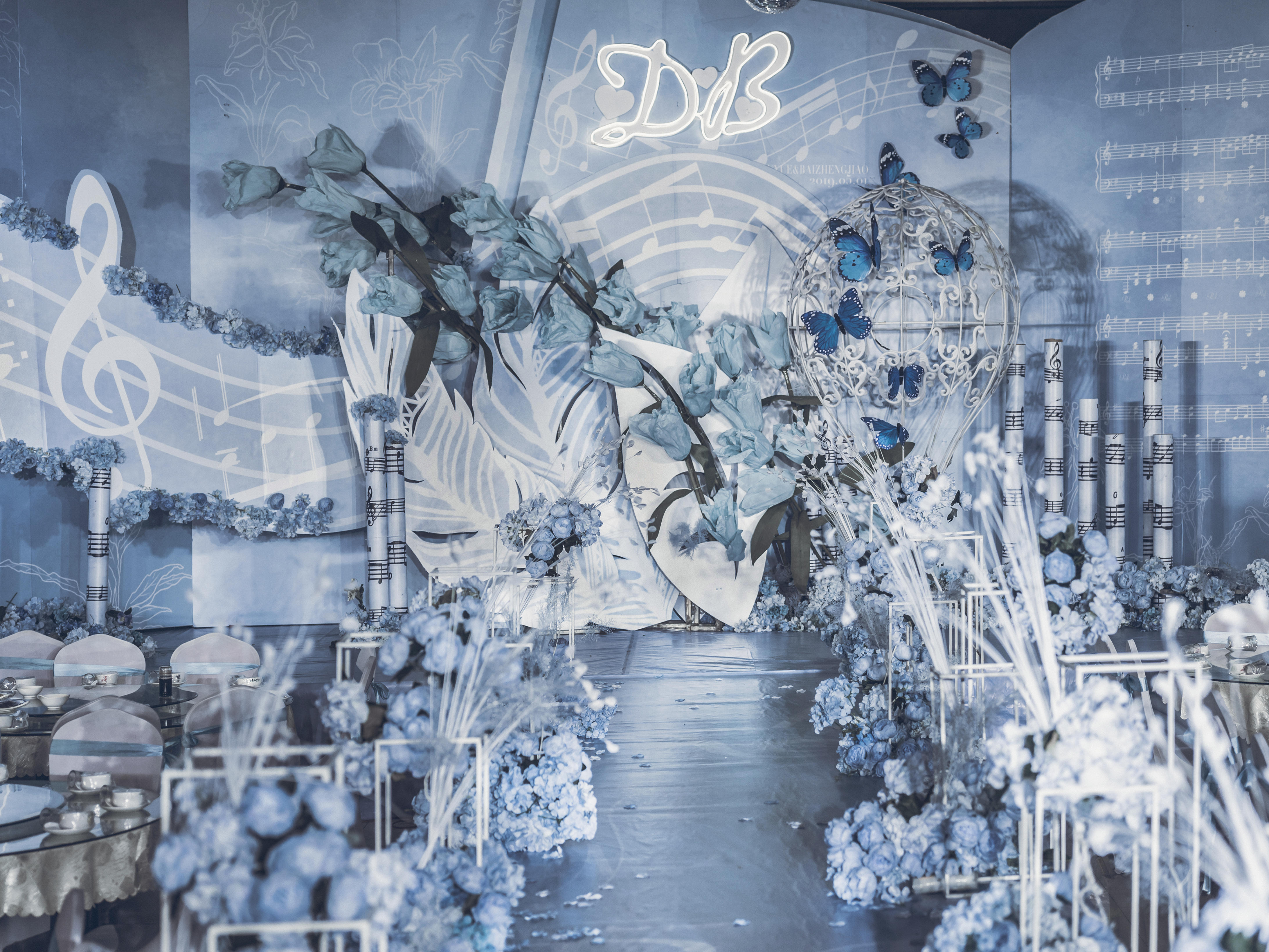 【Design木朵】爆款 ins雾霾蓝 大气韩式