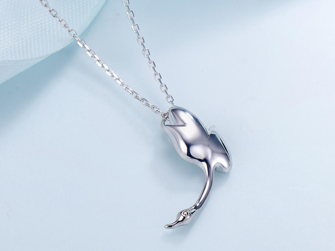 pt950铂金小天鹅吊坠
