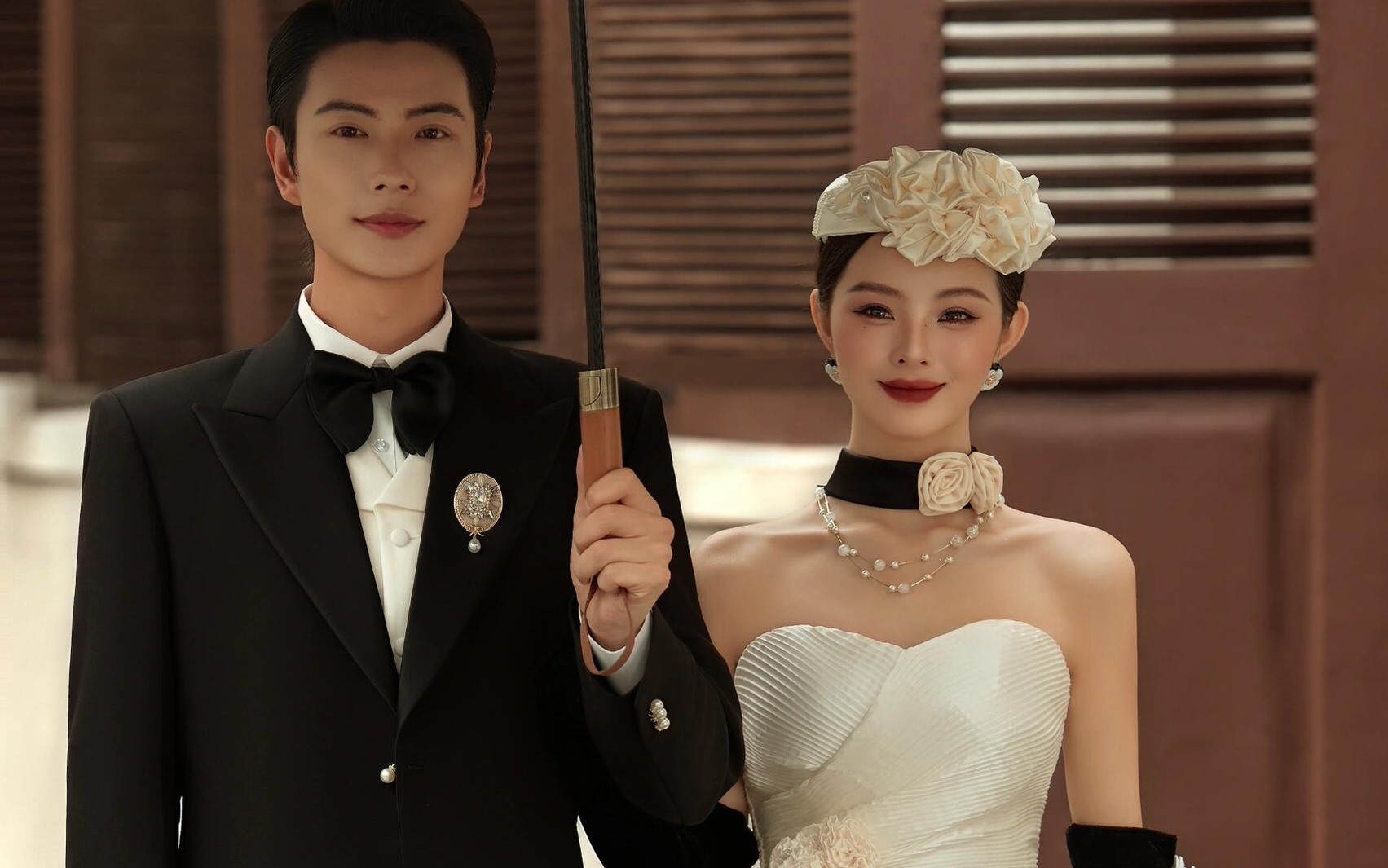 一眼就沦陷的赫本风婚纱照