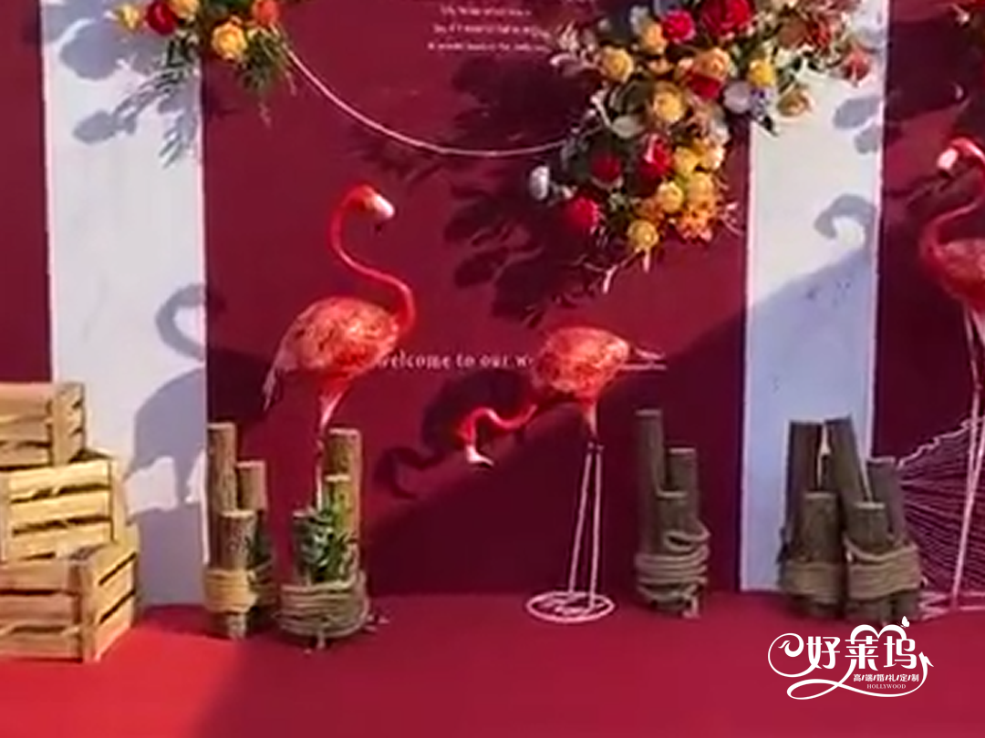 农村超洋气丨新中式庭院 红色系婚礼