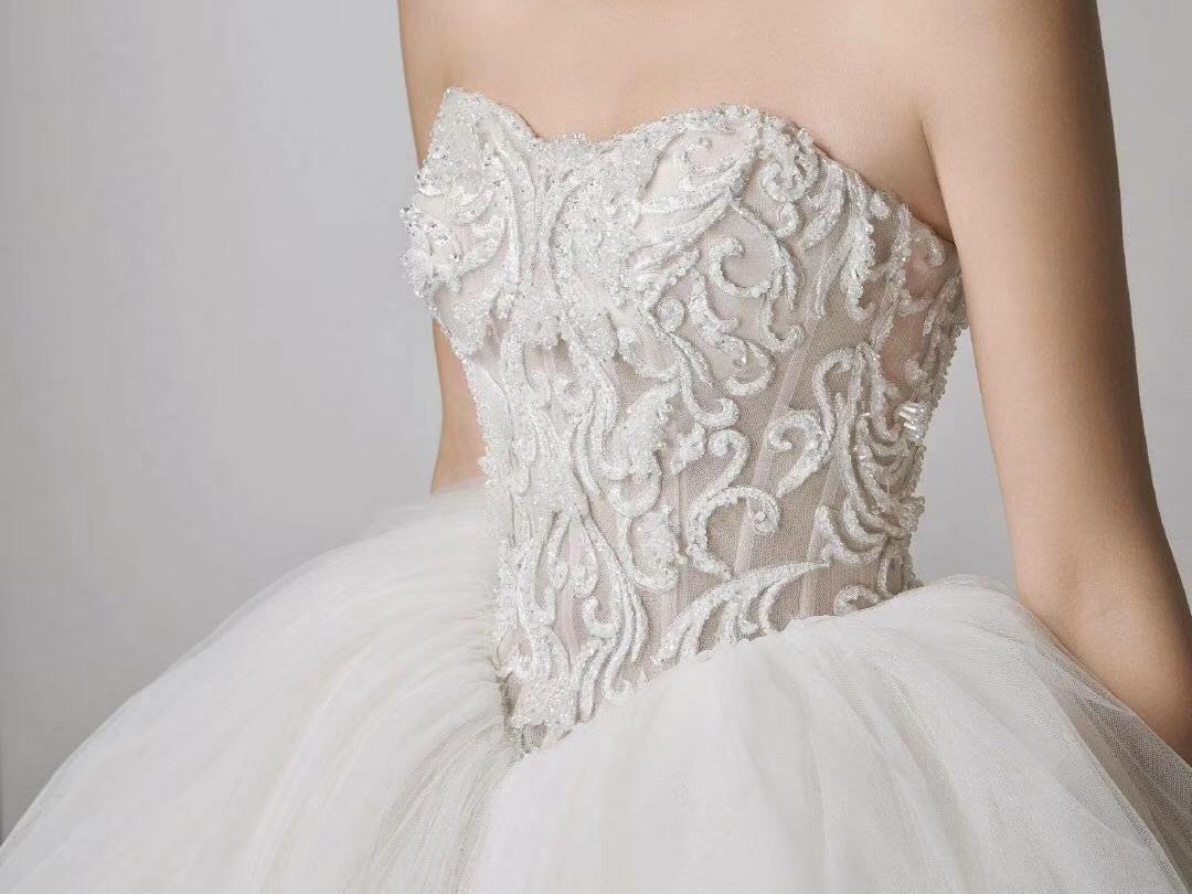 《热推套餐》仪式大拖主婚纱7件套