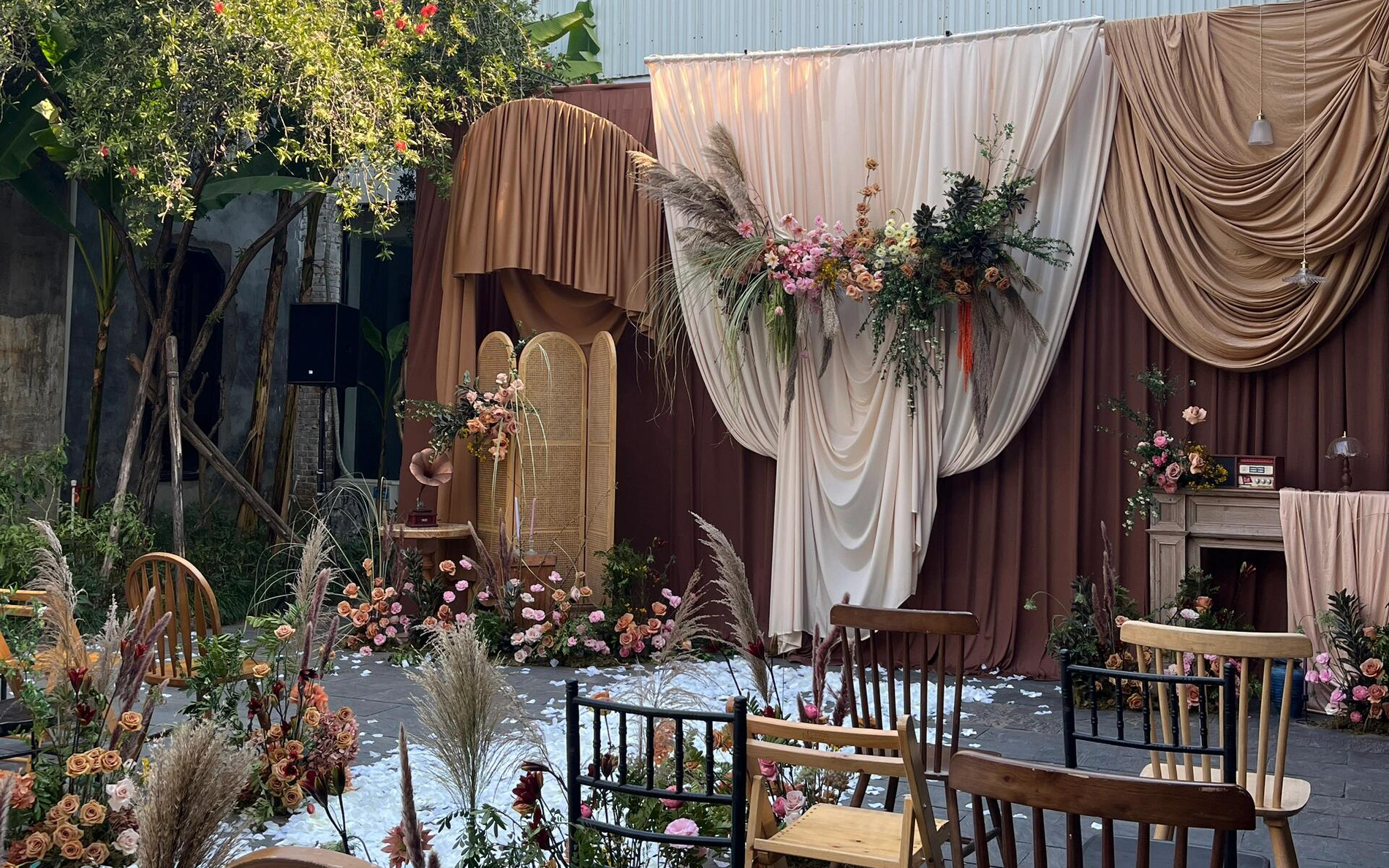 棕色美拉德婚禮