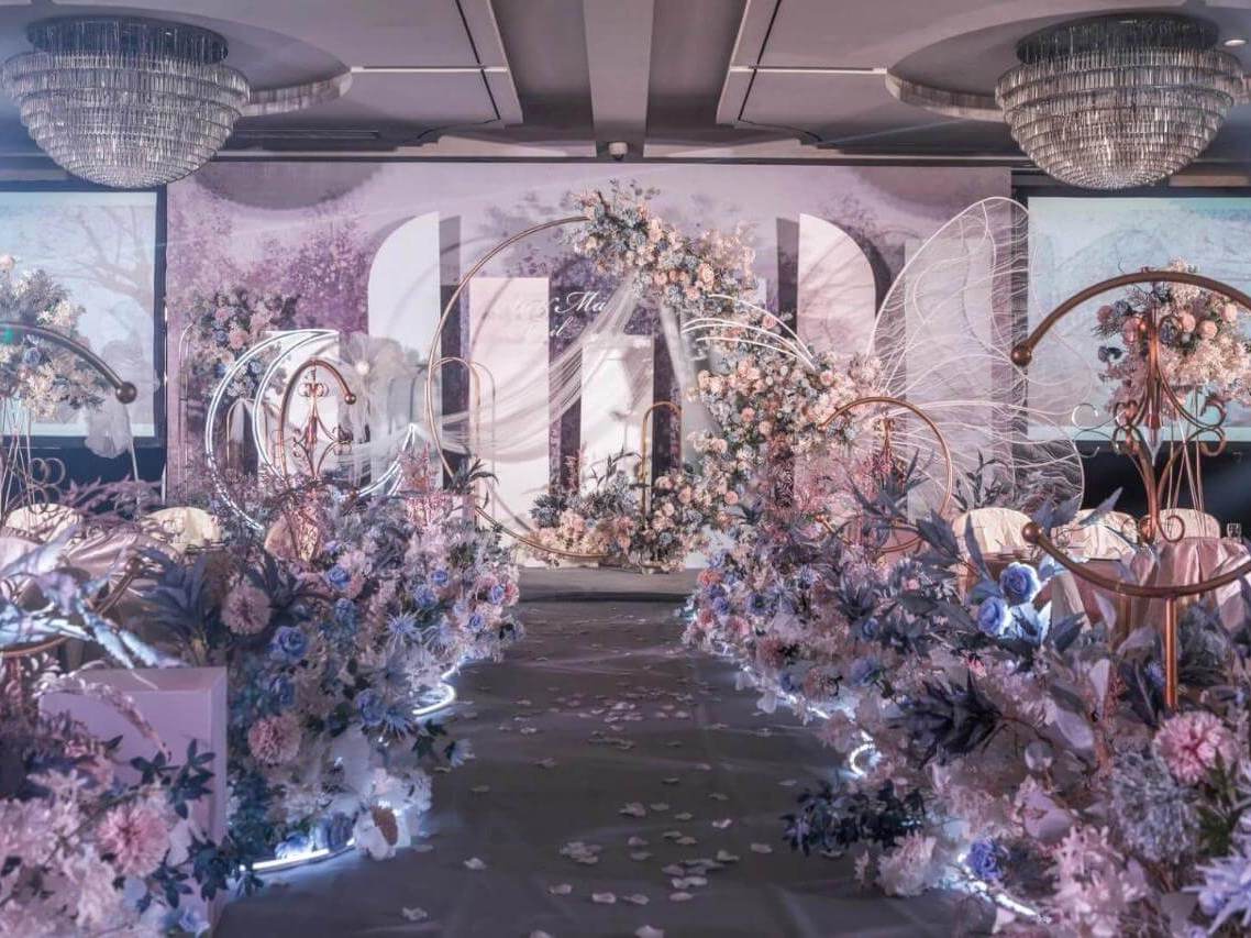 【莫奈花园】温柔浪漫粉紫色莫奈花园轻奢婚礼