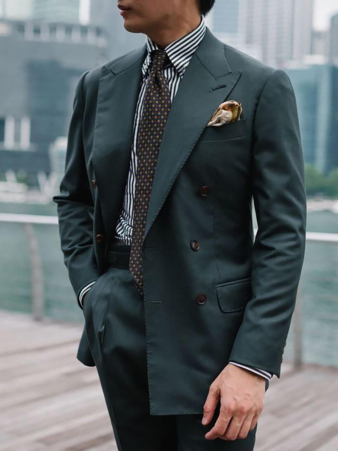 【三件套】Steel Green时尚风格定制西服