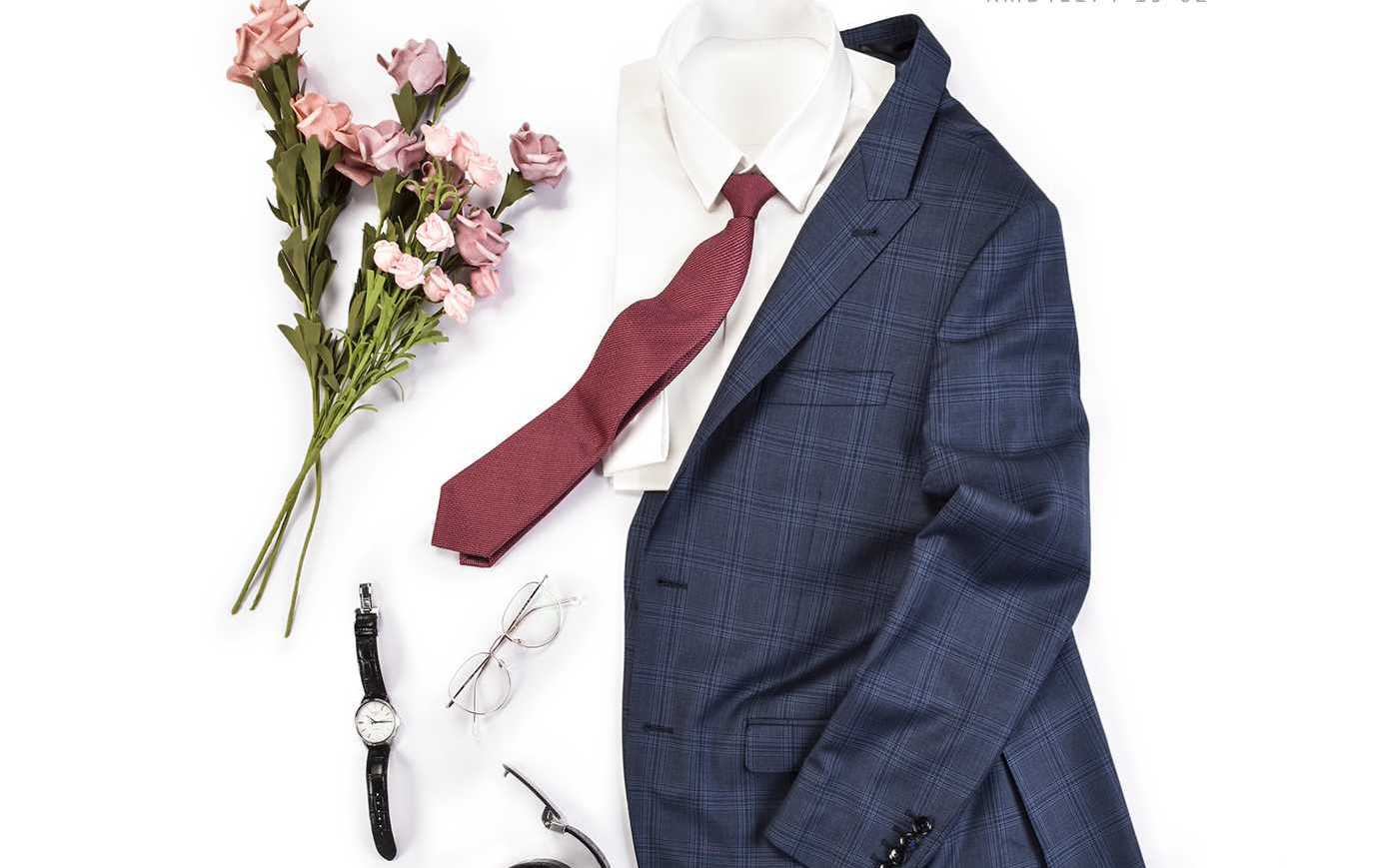 港礼服【格纹系列墨蓝套装】