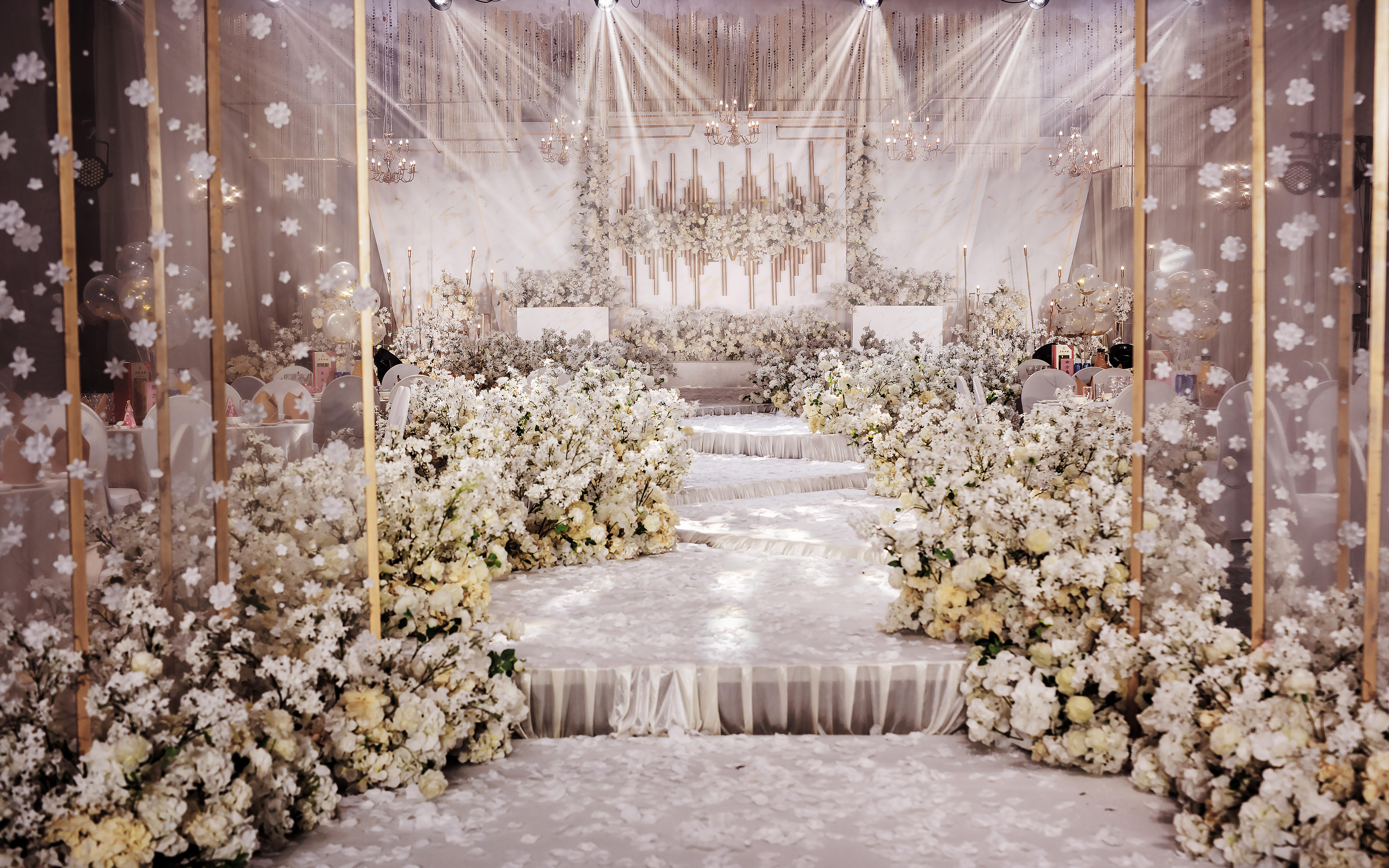 【明星同款】香槟色花海系列/赠资深主持+双机摄影