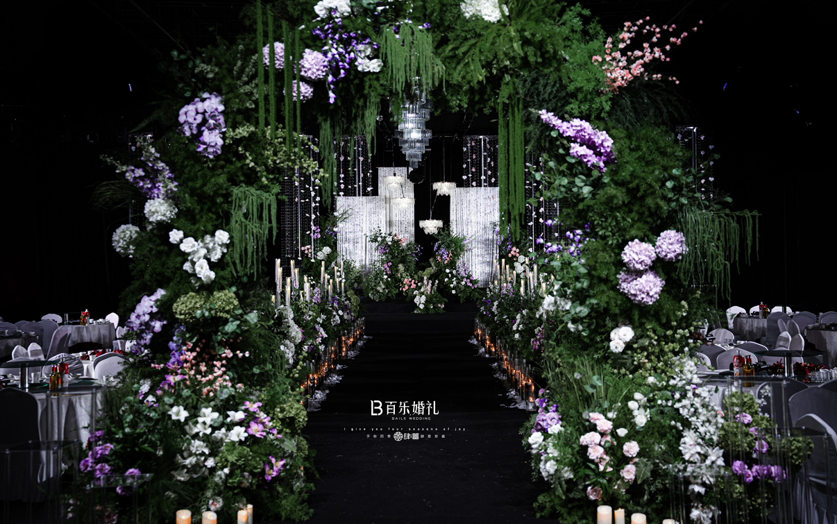 紫調(diào)韓系婚禮｜暗夜花園