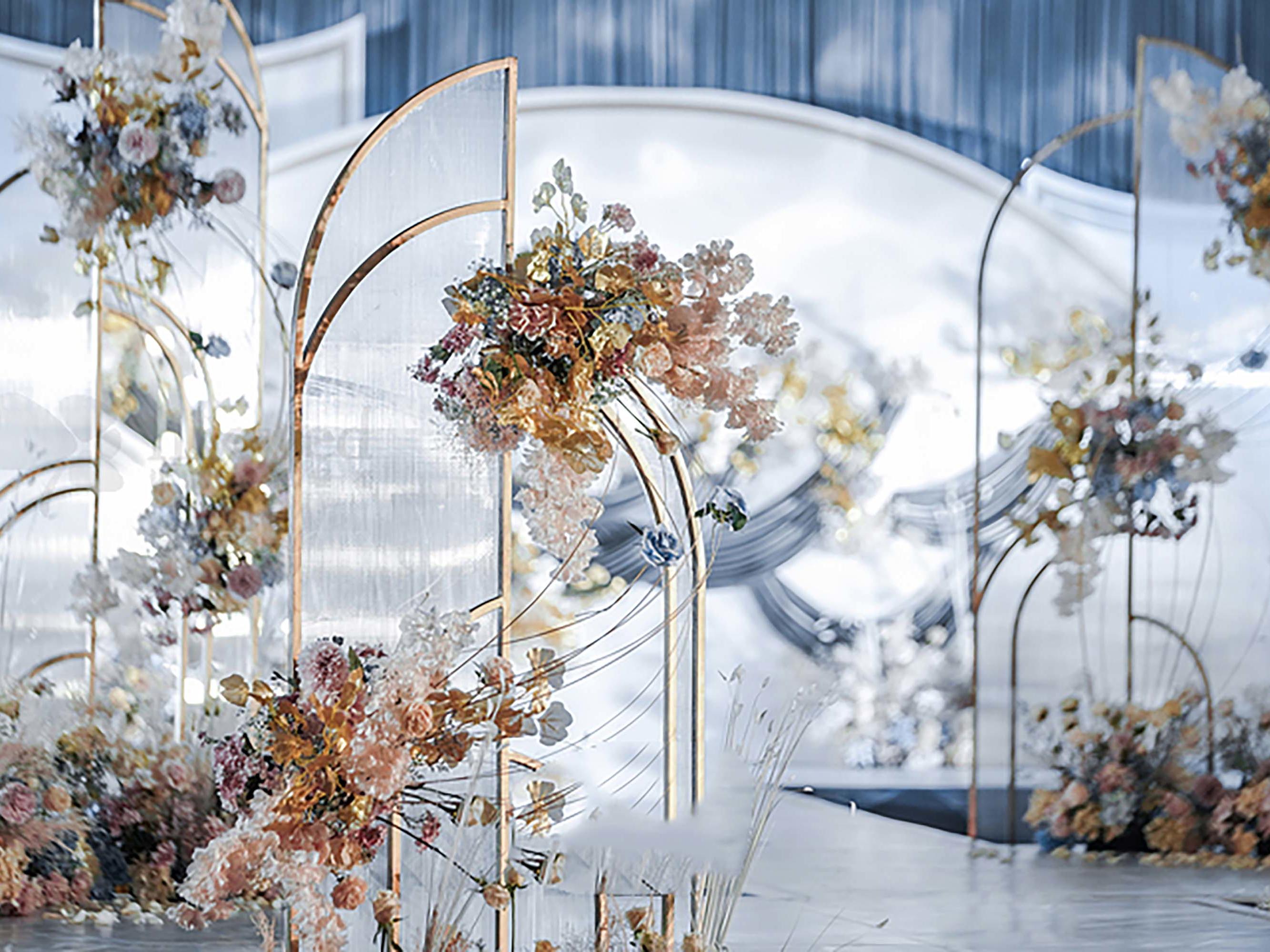 【暖冬钜惠】高雅蓝白 层次质感呈现 气质婚礼