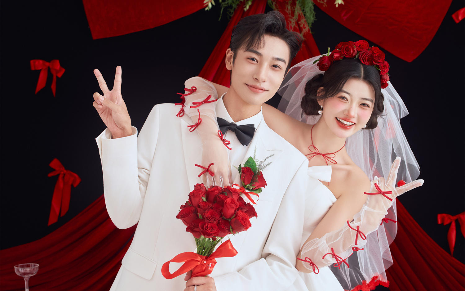 幸福值爆表💥喜庆又出片的喜嫁风婚纱照‼️