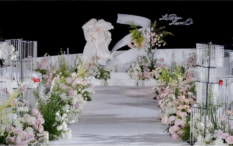 台州 | 韩式秀场风纸艺白绿粉清新雅致的室内婚礼